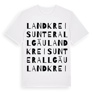 Landkreis Unterallgäu ordlek t-shirt – ekologisk bomull t-shirt från Pinshirt