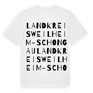 Landkreis Weilheim-Schongau ordlek t-shirt – ekologisk bomull t-shirt från Pinshirt