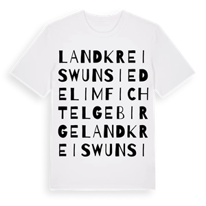 Landkreis Wunsiedel im Fichtelgebirge ordlek t-shirt – ekologisk bomull t-shirt från Pinshirt
