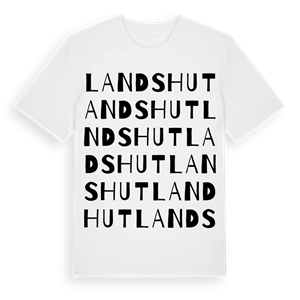 Landshut ordlek t-shirt – ekologisk bomull t-shirt från Pinshirt