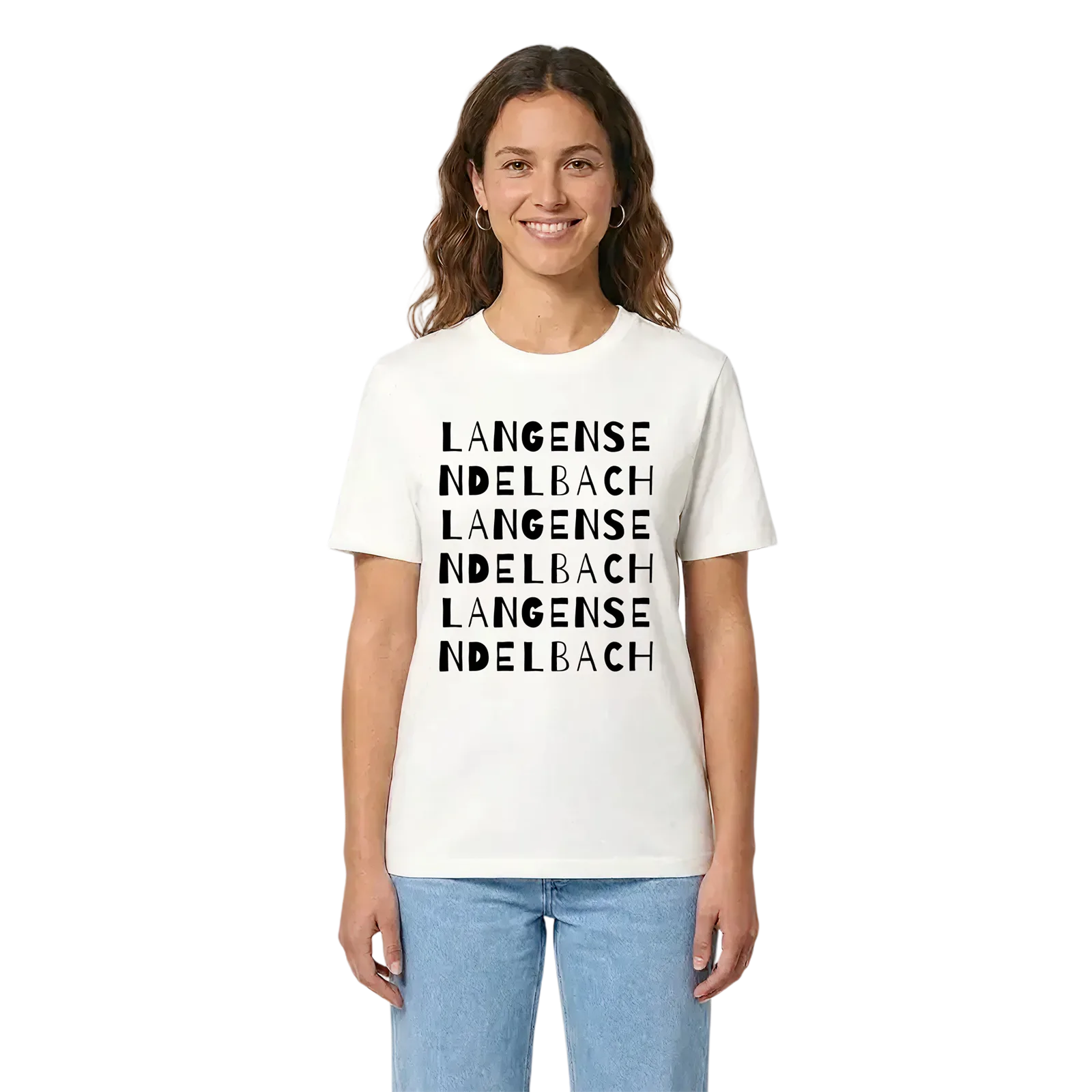 Langensendelbach ordlek t-shirt – White, i miljö