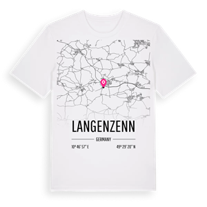 Langenzenn karta t-shirt – ekologisk bomull t-shirt från Pinshirt