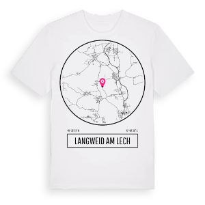 Langweid am Lech t-shirt – ekologisk bomull t-shirt från Pinshirt