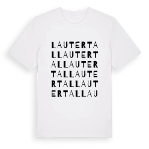 Lautertal ordlek t-shirt – ekologisk bomull t-shirt från Pinshirt