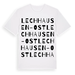 Lechhausen-Ost ordlek t-shirt – ekologisk bomull t-shirt från Pinshirt