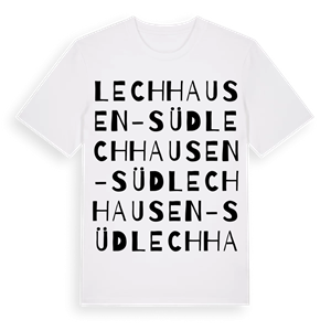 Lechhausen-Süd ordlek t-shirt – ekologisk bomull t-shirt från Pinshirt