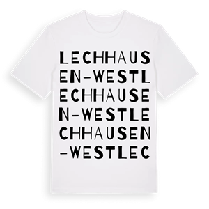 Lechhausen-West ordlek t-shirt – ekologisk bomull t-shirt från Pinshirt