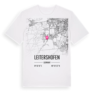 Leitershofen karta t-shirt – ekologisk bomull t-shirt från Pinshirt