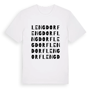 Lengdorf ordlek t-shirt – ekologisk bomull t-shirt från Pinshirt