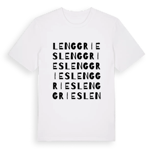 Lenggries ordlek t-shirt – ekologisk bomull t-shirt från Pinshirt