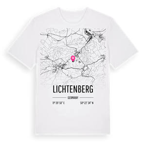 Lichtenberg karta t-shirt – ekologisk bomull t-shirt från Pinshirt