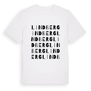 Lindberg ordlek t-shirt – ekologisk bomull t-shirt från Pinshirt