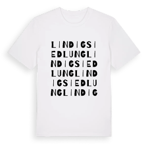 Lindigsiedlung ordlek t-shirt – ekologisk bomull t-shirt från Pinshirt