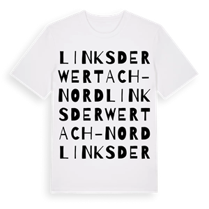 Links der Wertach-Nord ordlek t-shirt – ekologisk bomull t-shirt från Pinshirt