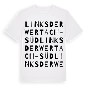 Links der Wertach-Süd ordlek t-shirt – ekologisk bomull t-shirt från Pinshirt