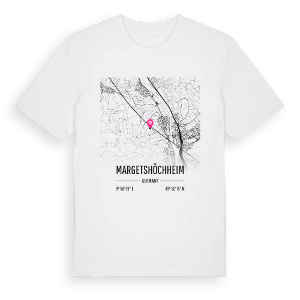 Margetshöchheim karta t-shirt – ekologisk bomull t-shirt från Pinshirt