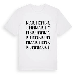 Marienbrunn ordlek t-shirt – ekologisk bomull t-shirt från Pinshirt