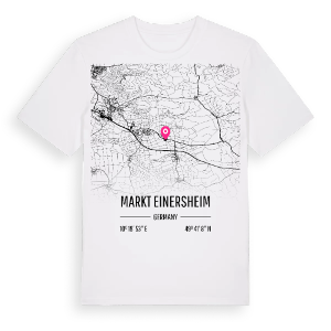 Markt Einersheim karta t-shirt – ekologisk bomull t-shirt från Pinshirt