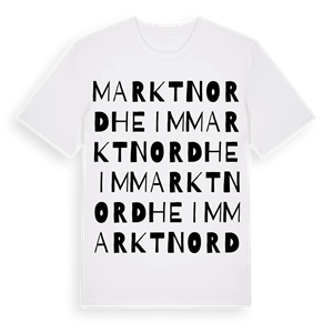 Markt Nordheim ordlek t-shirt – ekologisk bomull t-shirt från Pinshirt