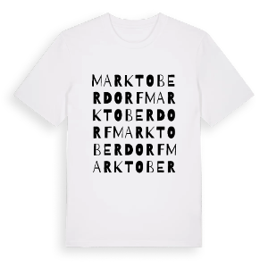 Marktoberdorf ordlek t-shirt – ekologisk bomull t-shirt från Pinshirt
