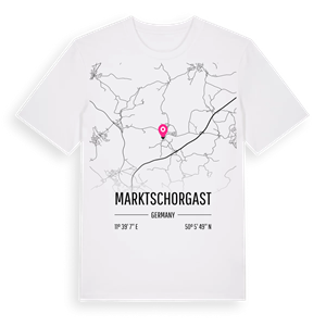 Marktschorgast karta t-shirt – ekologisk bomull t-shirt från Pinshirt