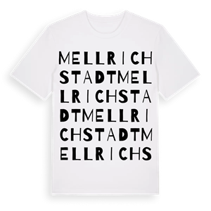 Mellrichstadt ordlek t-shirt – ekologisk bomull t-shirt från Pinshirt
