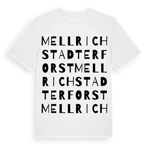 Mellrichstadter Forst ordlek t-shirt – ekologisk bomull t-shirt från Pinshirt