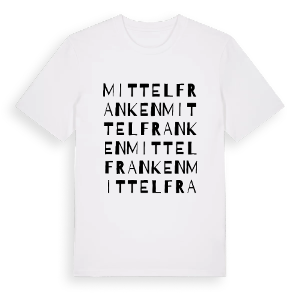 Mittelfranken ordlek t-shirt – ekologisk bomull t-shirt från Pinshirt