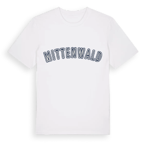 Mittenwald college t-shirt – ekologisk bomull t-shirt från Pinshirt