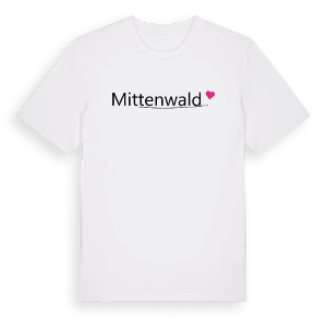 Mittenwald hjärta t-shirt – ekologisk bomull t-shirt från Pinshirt