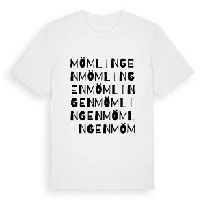 Mömlingen ordlek t-shirt – ekologisk bomull t-shirt från Pinshirt