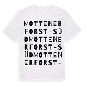 Mottener Forst-Süd ordlek t-shirt – ekologisk bomull t-shirt från Pinshirt