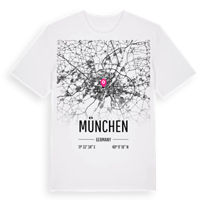 München karta t-shirt – ekologisk bomull t-shirt från Pinshirt