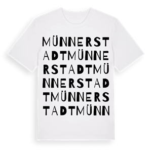 Münnerstadt ordlek t-shirt – ekologisk bomull t-shirt från Pinshirt