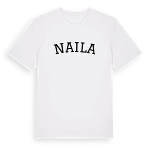 Naila böjd t-shirt – ekologisk bomull t-shirt från Pinshirt