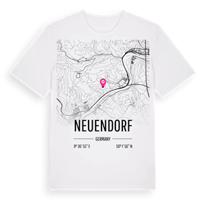 Neuendorf karta t-shirt – ekologisk bomull t-shirt från Pinshirt