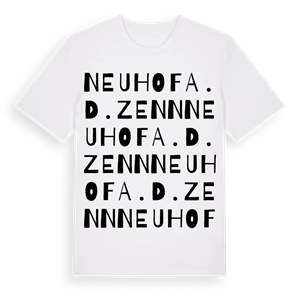 Neuhof a.d.Zenn ordlek t-shirt – ekologisk bomull t-shirt från Pinshirt