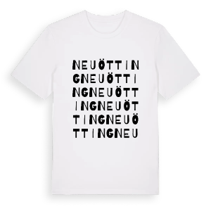 Neuötting ordlek t-shirt – ekologisk bomull t-shirt från Pinshirt