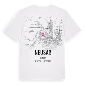 Neusäß karta t-shirt – ekologisk bomull t-shirt från Pinshirt