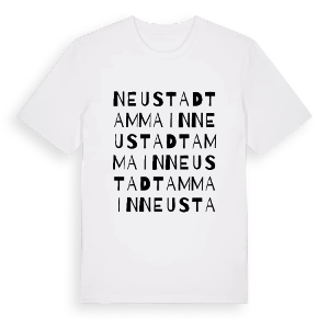 Neustadt am Main ordlek t-shirt – ekologisk bomull t-shirt från Pinshirt