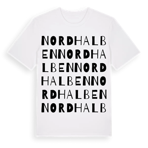 Nordhalben ordlek t-shirt – ekologisk bomull t-shirt från Pinshirt