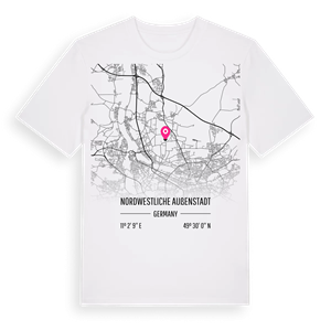 Nordwestliche Außenstadt karta t-shirt – ekologisk bomull t-shirt från Pinshirt