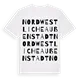 Nordwestliche Außenstadt ordlek t-shirt
