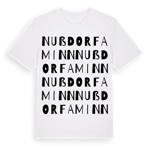 Nußdorf am Inn ordlek t-shirt – ekologisk bomull t-shirt från Pinshirt