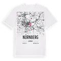 Nürnberg karta t-shirt