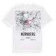 Nürnberg karta t-shirt