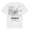 Nürnberg karta t-shirt