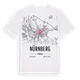 Nürnberg karta t-shirt