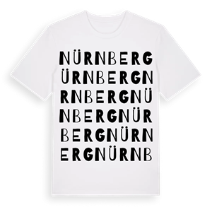 Nürnberg ordlek t-shirt – ekologisk bomull t-shirt från Pinshirt