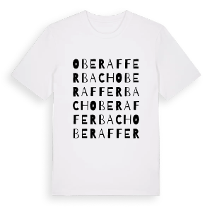 Oberafferbach ordlek t-shirt – ekologisk bomull t-shirt från Pinshirt
